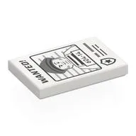 Tile 2 x 3 with Wanted Poster, '604-14' print