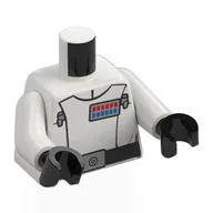 Torso, Imperial Officer Uniform, Director, Black Belt, Blue/Red Rank Indicator Print, White Arms, Light Nougat Hands