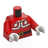 Torso, White Furls, Collar Print, Red Arms, White Hands