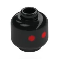 Minifig Head Jawa, Red Eyes