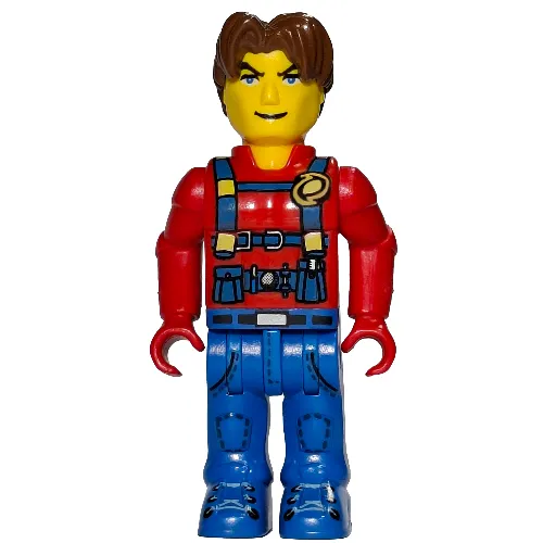 Juniors Midifig, Jack Stone - Red Jacket, Blue Overalls and Blue Legs
