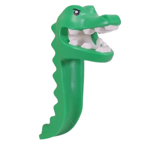 Costume / Mask, Crocodile with Black Eyes, White Teeth Print