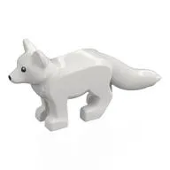 Animal, Snow Fox with Black Eyes print