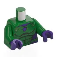 Torso, Armor Plating, Dark Purple Markings Print, Green Arms, Dark Purple Hands