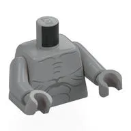 Torso, Dark Bluish Grey Alien Chest Lines Print, Light Bluish Gray Arms and Hands