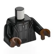Torso, Open Jacket, Fark Bluish Grey Vest, Zipper, Black Belt Print, Black Arms, Reddish Brown Hands