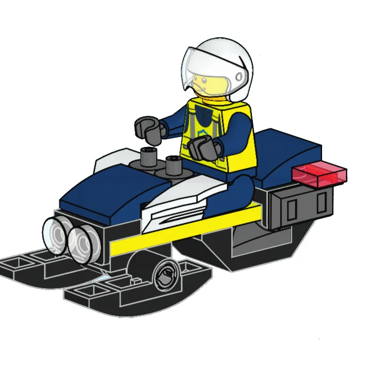 Police on Snowmobile