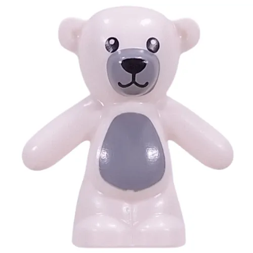 Animal, Bear / Teddy, Arms Down with Light Bluish Grey Snout, Chest Print