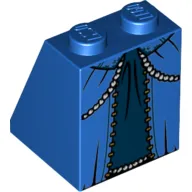 Brick Sloped 65° 2 x 2 x 2 with Blue Ballgown Dress Print