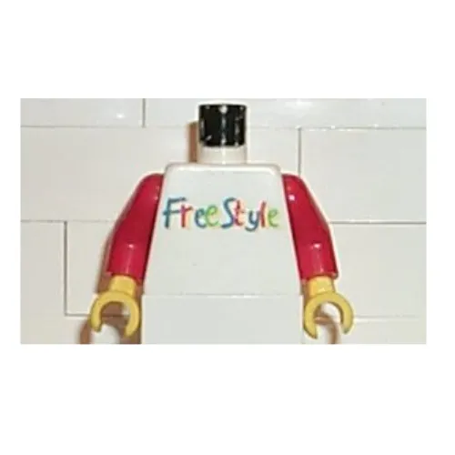 Torso FreeStyle Logo Print, Red Arms, Yellow Hands