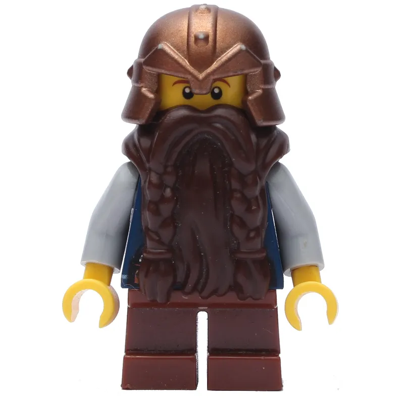 Dwarf, Dark Brown Beard, Copper Helmet