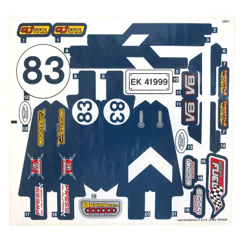 Sticker Sheet for Set 41999-1