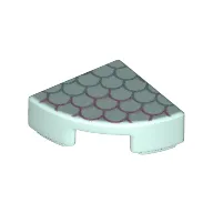 Tile Round 1 x 1 Quarter with Scales print