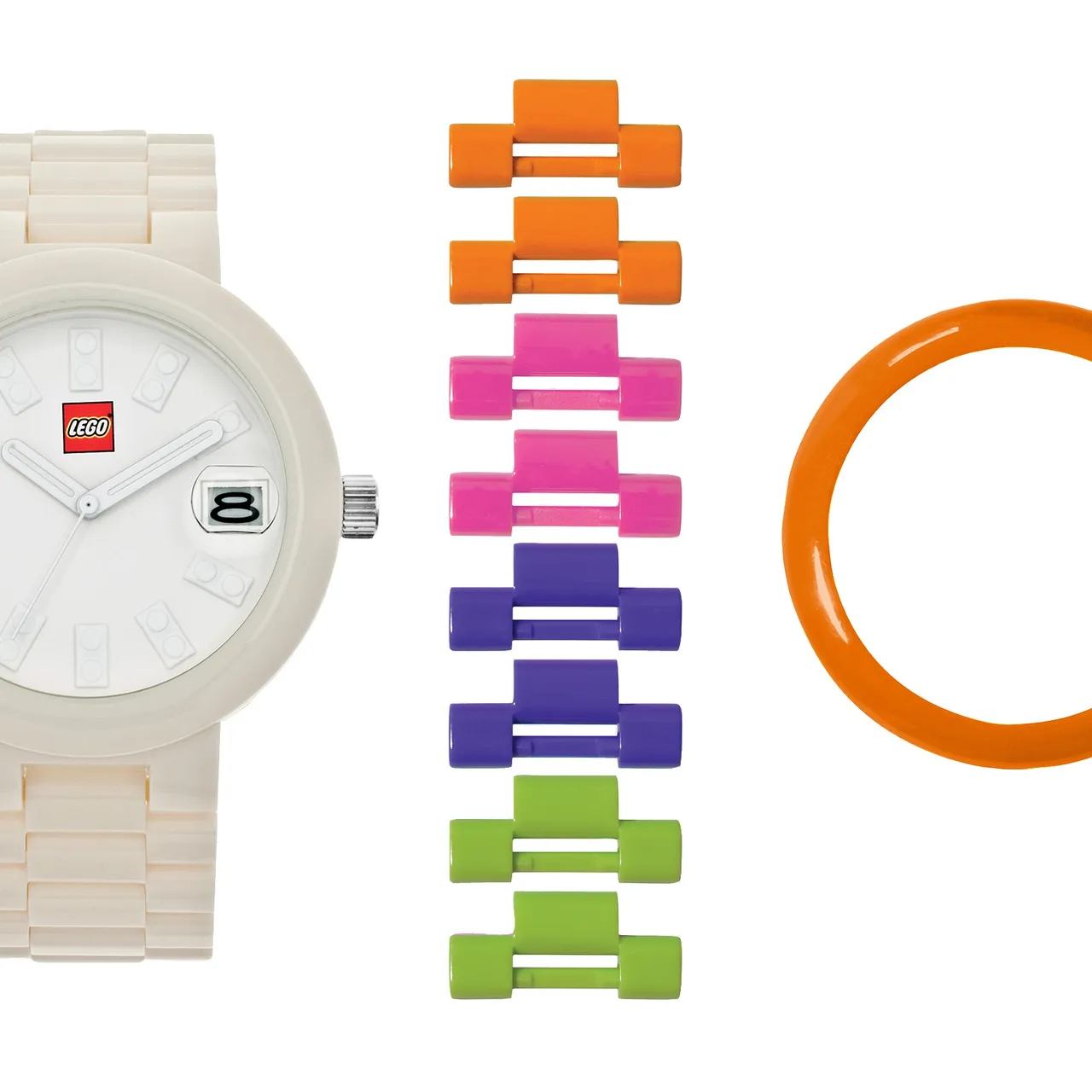Brick White Adult Watch