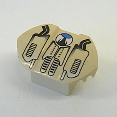 Brick Curved 2 x 2 x 1 with Wings and Duster Print