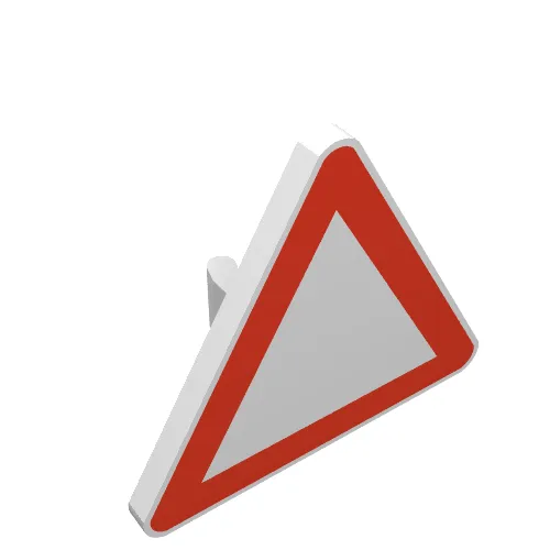 Road Sign Clip-on 2.2 x 2.667 Triangular with Warning Print