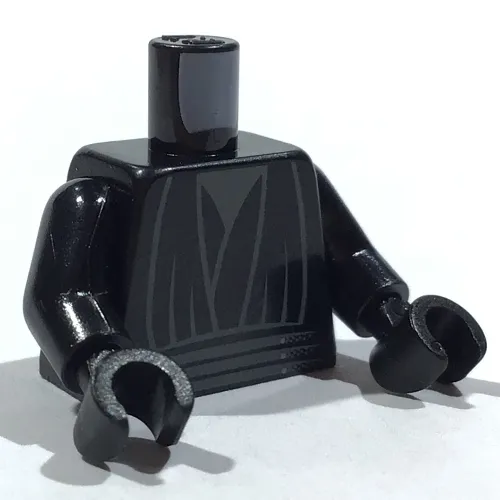 Torso, Silver Robe, '25 YEARS OF LEGO STAR WARS' on Back print, Black Arms and Hands