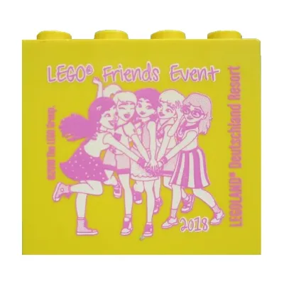 Brick 2 x 4 x 3 with 'LEGOLAND Deutschland Resort LEGO Friends Event 2018' Print