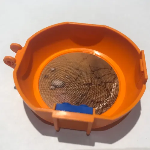 Pod, Round, Half, Back with 1 x 2 Plate Blue with The LEGO Movie 2 Sticker