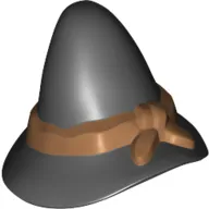 Hat, Floppy Wide Brim, and Tied Band Medium Nougat Print