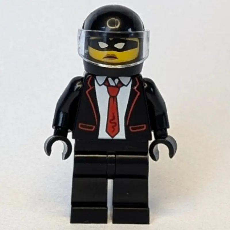 Criminal, Black Suit, Red Tie, Black Helmet