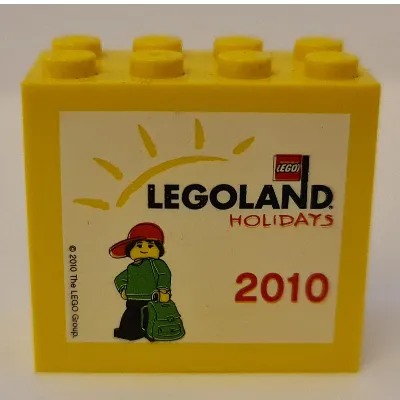 Brick 2 x 4 x 3 with 'LEGOLAND Holidays 2010' Print
