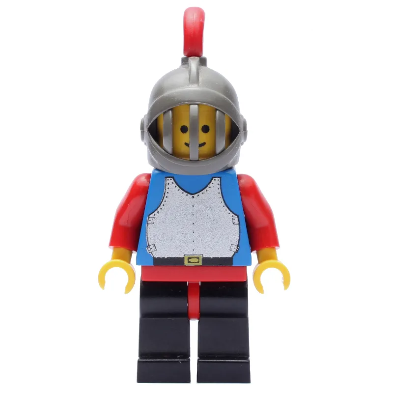 Knight (Breastplate on Blue) - Black Legs, Red Plume