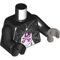 Torso, Cloak, Chains, White Shirt, Magenta Arrows Print, Odd Hands, Black Arms, Left Flat Silver Hand, Right Black Hand