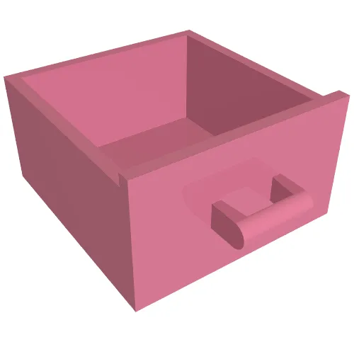 Cupboard 4 x 4 x 4 Drawer, Open Handle