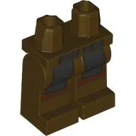 Hips and Dark Brown Legs with Black Robe Ends print