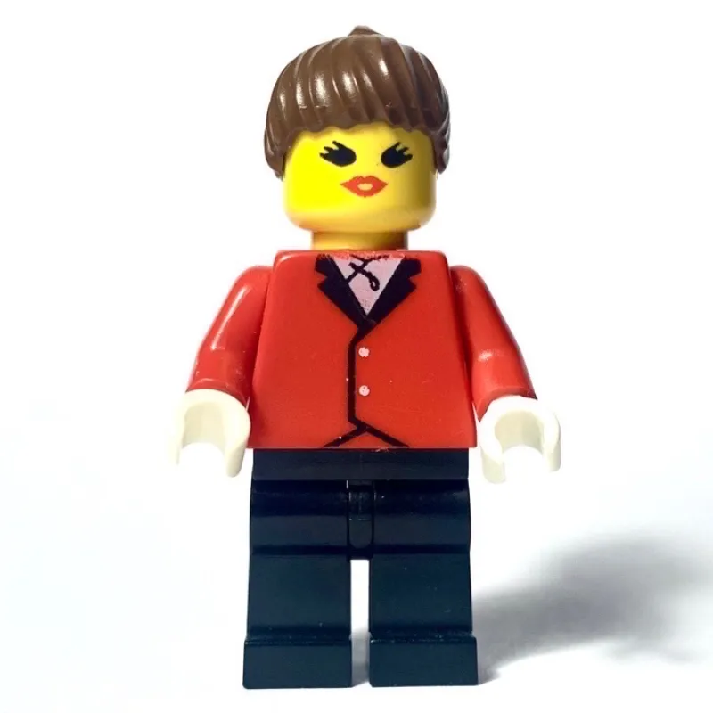 Woman, Red Riding Jacket, Black Legs, Brown Hair