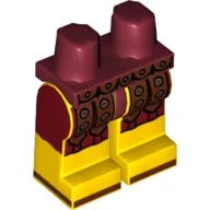 Hips and Yellow Legs with Tunic with Leather Straps with Copper Studs and Brown Sandals Print