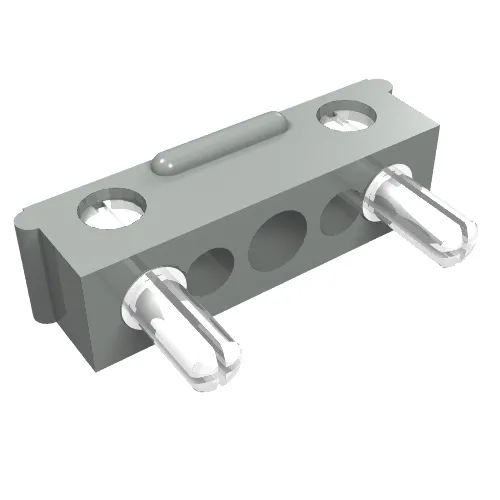 Electric Connector, 2 Way Male Squared Wide Short [Complete Assembly]
