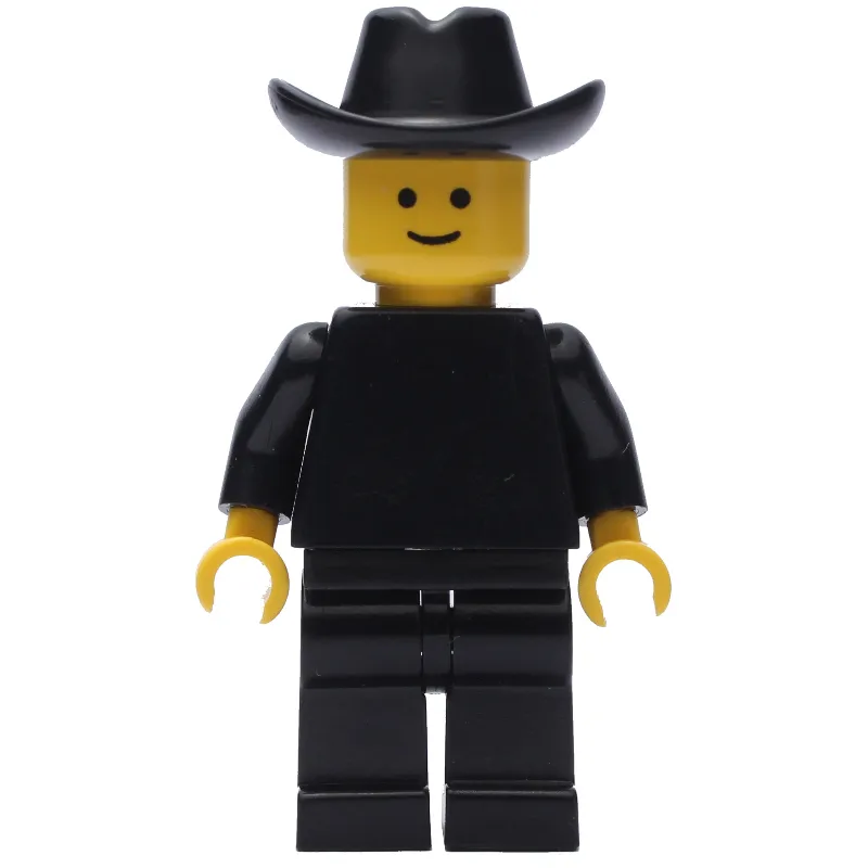 Man, Plain Black, Black Cowboy Hat