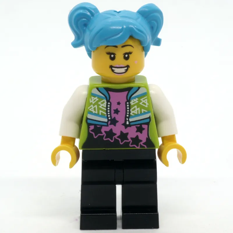 Poppy Starr, Lime Jacket, Black Legs