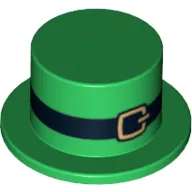 Top Hat with Black Belt and Gold Buckle Print