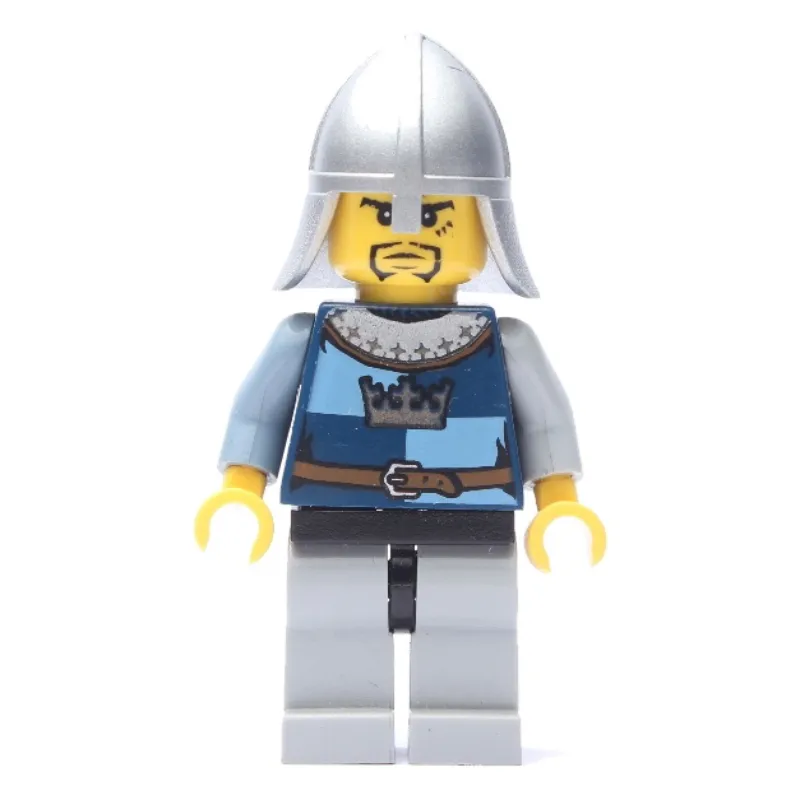 Knight, Dark Blue, Helmet, Goatee Beard