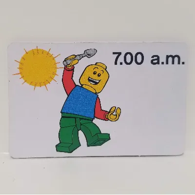 Activity Card, Time-Teaching 12-Hour Clock 7.00 a.m.