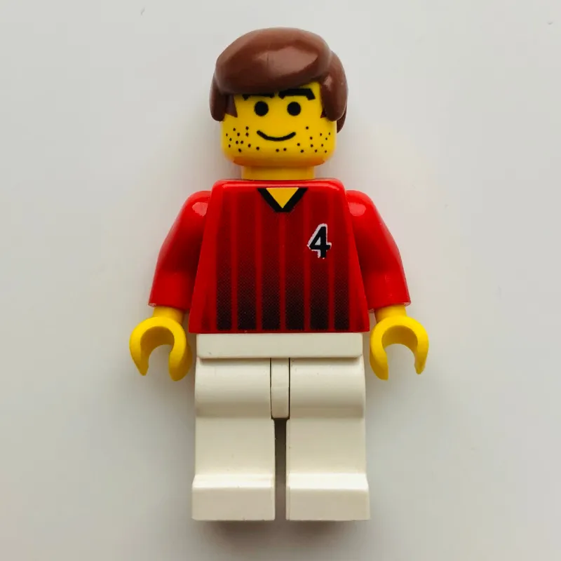 Soccer Player Red Torso, White Legs #4