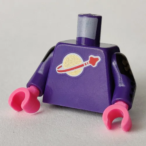 Torso, Classic Space Logo, Gold Lapels Print, Dark Purple Arms, Dark Pink Hands [Plain]