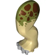 Animal Body Part, Dinosaur, Triceratops Leg, Left, Rear / Hind, with Pin, Light Bluish Gray Nails and Reddish Brown and Olive Green Print