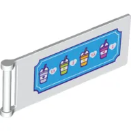 Flag 7 x 3 with Rod with Milkshakes print