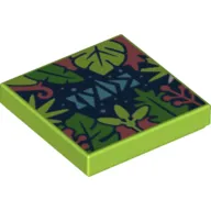 Tile 2 x 2 with Tropical Plants Print