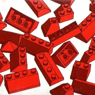 Red Roof Bricks Parts Pack, 45 Degree