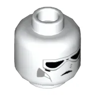 Minifig Head V-wing Pilot, Full Face Mask and Goggles Print [Hollow Stud]