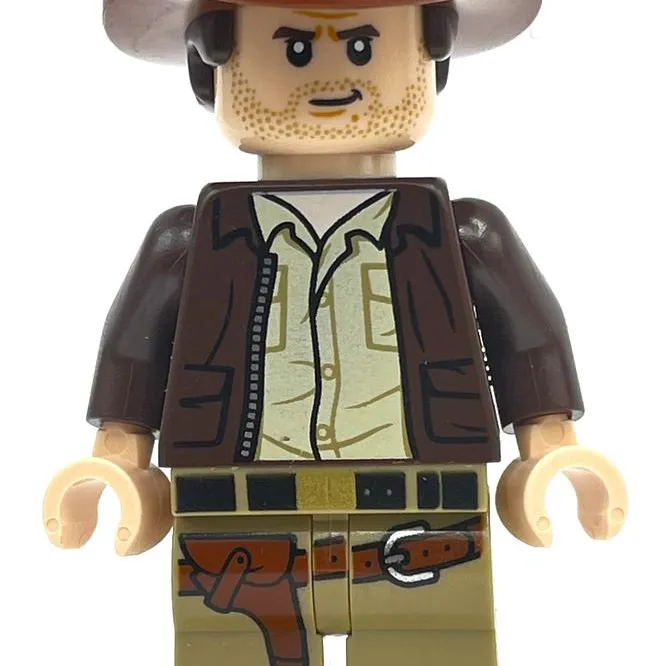 Indiana Jones in Dark Brown Jacket, Tan Shirt, Light Nougat Hands
