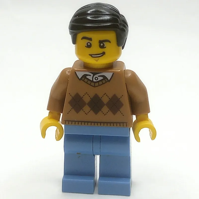 Medium Nougat Torso, Medium BLue Legs, Black Hair