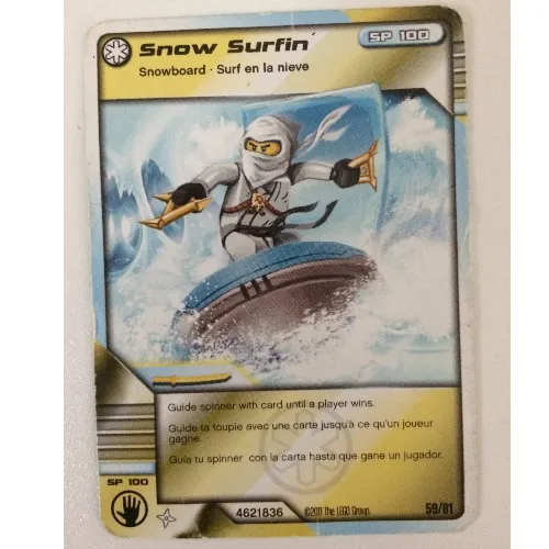 Trading Card, Ninjago Deck #1: 59 - Snow Surfin' - North American Version