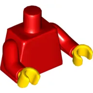 Torso Armor Plate Mail Print, Red Arms, Yellow Hands