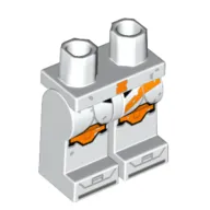 Hips and White Legs with Clone Trooper Armor, Orange Markings print